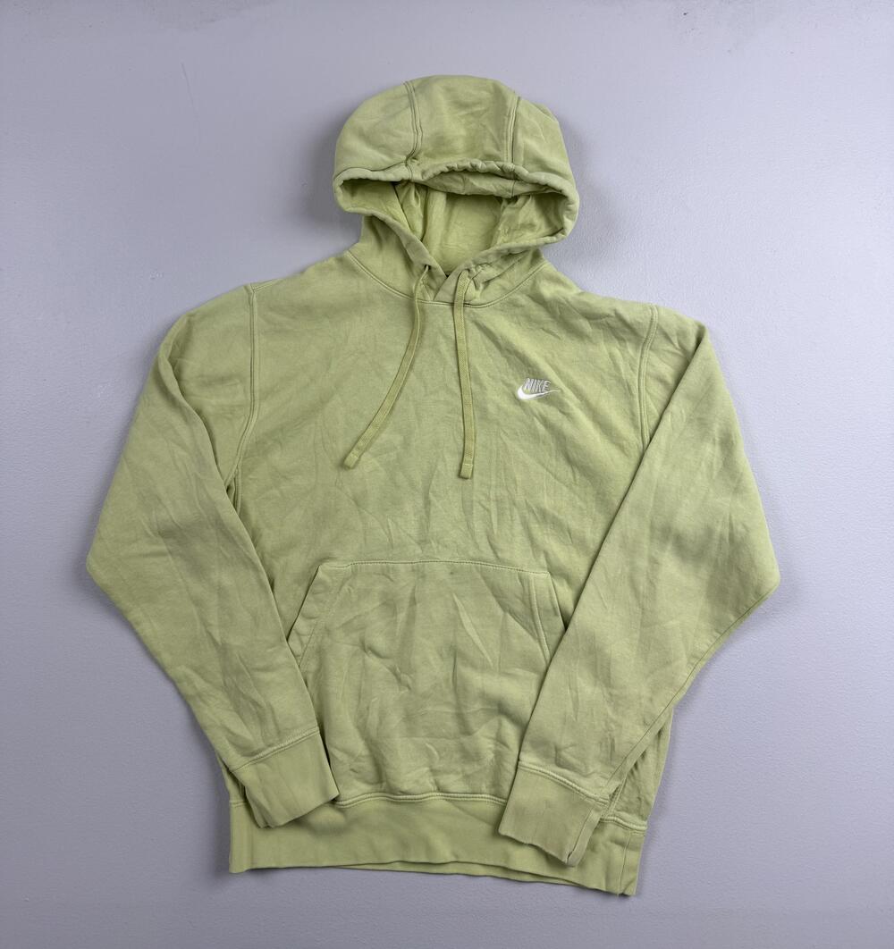 Nike Hoodie Sweatshirt Mens Small Green Pullover Fleece Kangaroo Pocket Logo